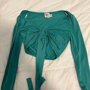 Princess Polly Long Sleeve Crop Top Size 4
